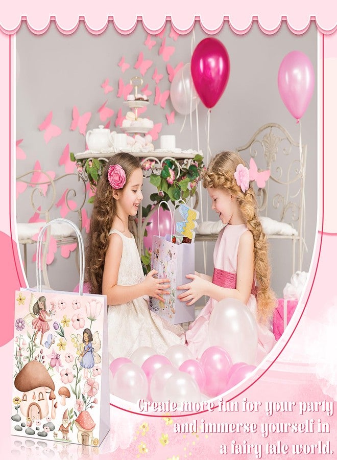 Dinifee 12 Pcs Fairy First Birthday Party Favor Bags with Handles Floral Goodie Paper Bags Floral Candy Treat Boxes Butterfly Fairy Theme Gift Boxes for Girl First Birthday Party Decoration - Image 5